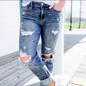 Judy Blue "THE Bleached OG" Boyfriend Destroyed Jeans